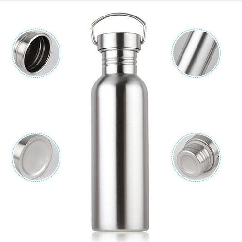 Trinkflasche Edelstahl 500ml 700ml 1l BPA Freie,Vakuumisolierte Metall Wasserflasche für Outdoor, Büro, Camping, Sports (1000ml)