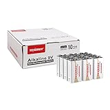 Tenergy 6LR61 9V Alkaline Batterie Nicht Wiederaufladbare Batterie für Rauchmelder Gitarre Pickups, Mikrofone und mehr, 240 Stück