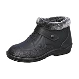 generisch Herren Schneestiefel Herren Winter warm gepolstert und verdickt Outdoor-Baumwollschuhe mittleren Alters und ältere große Größe kurze Stiefel