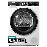 Hisense DH3S902BW3, 9KG, Kondensation mit Wärmepumpe, 16 Programme, ConnectLife, TwinAir, Weiß, EEK A+++