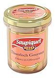 Saupiquet Rio Mare Gourmet Thunfisch-Filets in Olivenöl, Hochwertiges Olivenöl, Ganze Filets im Glas, von Hand verarbeitet, das Beste vom Thunfisch, Premium-Filets für besondere Anlässe, 180g
