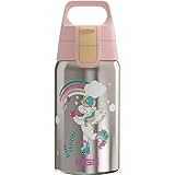 SIGG - Edelstahl Trinkflasche Kinder - Shield One Uni Skate - Für Kohlensäurehaltige Getränke Geeignet - Auslaufsicher - Federleicht - BPA-frei - Grau - 0,5L