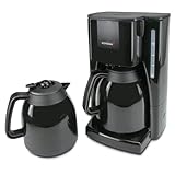 Korona 10311 Kaffeemaschine mit zusätzlicher Thermokanne - Filter Kaffeeautomat mit Kapazität für 8 Tassen Kaffee, Schwarz