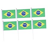 HOODANCOS 20St handgehaltene Stockfahnen basica sport brasilien flagge Waschbare Flagge Mini-Flagge am Stab amerikanische Flagge russische flagge handgehaltene Fahnen Länderflaggen auf Stick
