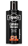 Alpecin Black Caffeine Shampoo C1 für Männer mit neuem Duft, 375 ml, Shampoo für das Haarwachstum, Shampoo für natürliches und kräftiges Haar, Haarpflege