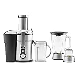 GASTROBACK 3 in 1 Design Multi Juicer mit 1300 Watt Profi-Motor - Elektrischer Entsafter, Standmixer & Kaffeemühle im hochwertigen Edelstahl Design mit 5 Geschwindigkeitsstufen