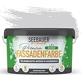 SEEBAUER diy Silikat-Fassadenfarbe Violett 5L für Außen (No. 922 Secret Thimble) Atmungsaktive Mineralfarbe für Fassaden - Geeignet für Putz, Mauerwerk und Beton
