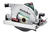 metabo Handkreissäge KS 85 FS - 2000 W, 235 mm Sägeblatt-Ø, 85 mm Schnitttiefe, 4500 U/min - Extrem leichte Aluminium-Führungsplatte, rutschfester Softgrip - Inkl. Kunststoffkoffer und Zubehör
