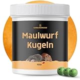 SCHÄDLINGSMEISTER Maulwurf & Wühlmaus Kugeln - Maulwurf Vertreiber & Wühlmausschreck - 100 Kugeln - EUKALYPTUS Zitrone Duft - Biologisch abbaubar - Effektiv gegen Maulwürfe und Wühlmäuse
