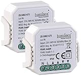 Luminea Home Control Rollo Steuerung: 2er-Set WLAN-Unterputzmodule für smarte Rollladen, App & Sprachbefehl (Rolladenschalter WLAN, Jalousieschalter, Rollladenaktor)