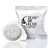 DEAD OR ALIVE COFFEE ESE Pads - Starke Espresso Pads 50 Stk. - E.S.E. System kompatibel - Starker Kaffee in Cialde Pads - Kompostierbare Kaffeepads mit recyclebarer Verpackung - Coffee Pods