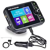 Hikity DAB DAB+ Digital Radio Adapter für Autoradio Bluetooth-Freisprecheinrichtung, 2,4 Zoll LCD Display FM Transmitter, BT-Musik AUX-Schnittstelle