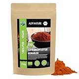 Cayennepfeffer gemahlen BIO 250g von Alpi Nature, Cayenne Pfeffer, Cayennepfeffer Pulver, Chilipulver