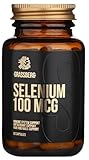 GRASSBERG - Selenium 100 mcg | Hochdosiertes Selen zur Unterstützung des Immunsystems und der Zellgesundheit - 60 Kapseln