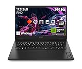 HP Omen Gaming Laptop, 17,3 Zoll FHD-Display - 144 Hz, AMD Ryzen 7 8845HS, 16 GB DDR5 RAM (2x8 GB), 1TB SSD, NVIDIA GeForce RTX 4060 (8 GB), QWERTZ, Windows 11 Home, Shadow Black