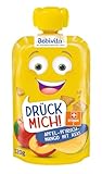 Bebivita Drück mich! Quetschbeutel Apfel-Pfirsich-Mango mit Keks, 6er Pack (6 x 120 g)