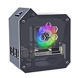 GeeekPi Mini Tower Kit für Raspberry Pi 5, Raspberry Pi 5 Gehäuse mit Ice Tower Cooler Active Kühler, 0.96'' OLED Modul, RGB Lüfter, GPIO 1 bis 2 Erweiterungsboard für Raspberry Pi 5 4GB/8GB