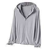 Generisch Uv Kleidung Damen Atmungsaktiv Dünne Jacke Leichte Sportjacke Skim Sommerjacke Upf 50+ Sweatjacke Sportshirt Langarm Leicht Laufjacke Sommer Lässig Windjacke Sonnenschutz