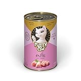 KITTY Cat Paté Pute Kitten, 6 x 400 g, Nassfutter für junge Katzen, getreidefreies Katzenfutter mit Taurin, Lachsöl und Grünlippmuschel, Alleinfuttermittel mit hohem Fleischanteil, Made in Germany