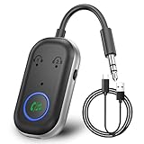 YSWOVUO Bluetooth 5.3 Adapter, 2 in 1 Bluetooth Transmitter Unterstützt 2 AirPods, Bluetooth Sender Klinke Kopfhörer Kompatibel mit Flugzeug,TV, Stereoanlage