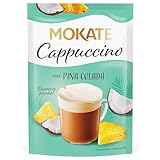 MOKATE® Cappuccino | 40g Geschmack: Pina Colada | Instantkaffee Kaffeegetränk Instantkaffee Samtig und Aromatisch Cremiger Getränk Kaffee Getränkepulver (Packung mit 6)