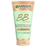 Garnier SkinActive BB Cream – All-in-1 Tagespflege mit Hyaluronsäure und Aloe Vera, kaschiert Hautunregelmäßigkeiten, LSF 15, Klassik, Mittel, 50 ml