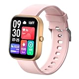 rorios Smartwatches für Herren Damen Fitness Aktivität Tracker Armbanduhr Bluetooth Anrufüberwachung Intelligente Sport Uhr Rosa B