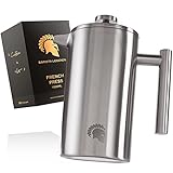 Barista Legends French Press Edelstahl Kaffeebereiter 1 Liter - Doppelwandige Thermo Kaffeepresse für dauerhaft frischen Filterkaffee - Auch als Kaffeezubereiter für Kaffee beim Camping geeignet!