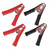 FELTECHELECTR 4pcs-batterie-ladegerät Klemmen Ersatz Für Automobilbatterie-werkzeuge Kupfergesteuerte Alligatorclips Für Automatenverbindungsklemme Automobilzubehör