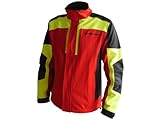 Sägenspezi Forstjacke S1 Ultra Größe S rot/neon gelb schmutz- und wasserabweisend wetterfest winddicht atmungsaktiv