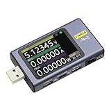 ARCELI FNB58 USB-Tester, Digitales Voltmeter, Amperemeter, Kapazitäts- und Welligkeitsmessung mit Bluetooth, Auslöser, Schnellladungserkennung 4–28 V Überwachungsspannung