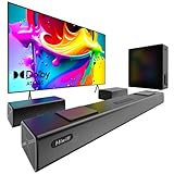 Hiwill 5.1.2CH Dolby Atmos soundbar für TV Geräte, Surround Sound System für TV, Soundbar mit 6,5' Subwoofer, 2 hinteren Surround-Lautsprechern, 2 nach Oben abstrahlenden Treibern, Nimbus A512