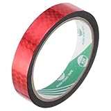 QUARKZMAN Rotes Metalized Tape 5/7 Zoll x 55 Yards Dekorationsband für Handwerksdetails, Wandakzente, Grafikdesign