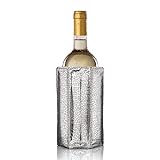Vacu Vin Flexibler Weinkühler - Wiederverwendbar - Silber - Manschette für Flaschen - Schnelle Kühlung für Standardgrößen