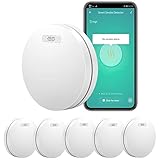 XINDUM Rauchmelder 10 Jahre Batterie Rauchmelder WiFi Funk Feuermelder mit Stumm Funktion per App Eigenständiges EN 14604 Testalarm für Feuerwarnung 5er Set