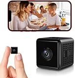 XNJ Mini Kamera, 2K HD WLAN Überwachungskamera mit Nachtsicht, Remote Viewing für Sicherheit mit APP, mit Nachtsicht, Bewegungserkennung