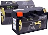 intAct - GEL MOTORRADBATTERIE | Batterie mit +30% Startleistung. Für Roller, Motorrad, Quad | Bike-Power GEL12-7B-4, CT7B-4, GT7B-4, 12V Batterie, 6 AH (c20), 120 A (EN) | Maße: 150x65x94mm