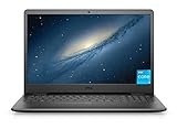 Dell Inspiron 3000 2021 Laptop 15,6 Zoll FHD Display, Intel Core i3-1115G4, 8GB DDR4 RAM, 256GB PCIe SSD, bereit für Online-Meetings, HDMI, WLAN, Webcam, Bluetooth, Win10 Home, schwarz