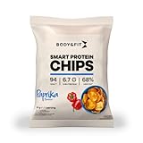 Body & Fit Smart Protein Chips - Eiweiß Snack Soja- und Kartoffelchips 12 Beutel (Paprika)