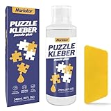 Nariolar Puzzle Kleber Transparent mit Applikator Geeignet zum Befestigen und Aufhängen von Puzzles, Schnell Trocknend,240ml