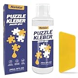 Nariolar Puzzle Kleber Transparent mit Applikator Geeignet zum Befestigen und Aufhängen von Puzzles, Schnell Trocknend,240ml