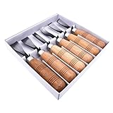 Stechbeitel Set 6 stücke Professionelle Holz Carving Hand Gouges Meißel Messer Werkzeug Set Holz Hand Werkzeuge for Holzbearbeitung DIY Schnitzset