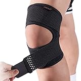 Kniebandage Männer Damen,Kniestütze mit Seitenstabilisatoren für Meniskus Riss Knieschmerzen, Verstellbare Patella Kniestütze Kniebandage für ACL MCL Arthritis Verletzungen Wiederherstellung (M)