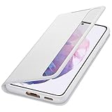 Samsung Clear View Smartphone Cover EF-ZG991 für Galaxy S21 5G Flip Cover, Handy-Hülle, extra-dünn, stoßfest, Schutz Case, Hellgrau