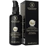 Retinol Serum - 100ml - Vegan - Retinol + Vitamin C + Aloe Vera + Hyaluron + Bio Arganöl - Strahlende, Ebenmäßige Haut - Gesicht - Anti Aging Serum - Satin Naturel Naturkosmetik