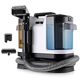 Polster-Wasserstaubsauger, 500 W, großer abnehmbarer Tank mit 1,8 l sauberem Wasser und 0,8 l Abwasser, 12,5 kPa, 80 dB, Reinigt Polster für Polstermöbel, Sofa (weiß)
