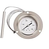 OrangeClub Thermometer Bratenthermometer Ofenthermometer mit Edelstahlsonden,HitzebeständigTemperaturbereich bis 500°C für Backofen Pizza, BBQ (0-500℃)