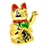 Amosfun 3st Desktop-Dekoration Für Zu Hause Heim Glückliche Glückskatze Maneki Neko Glückskatzendekor Asiatische Dekoration Für Zu Hause Maneki-Figur Dashcams Winken Elektronisches Bauteil