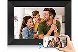 Hyjoy Digitaler Bilderrahmen WLAN 8 Zoll, Smart WiFi Digitale Bilderrahmen mit IPS-Touchscreen HD-Display, 8GB Speicher Einfaches Einrichten zum Teilen von Fotos oder Videos überall über AiMOR App