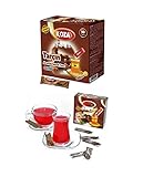 KOZA Zimt Instant Getränkepulver Stick einzeln Verpackt 50er Pack | Pulver für Heiß oder Kalt Getränk | Türkischer Tee | Ice Tea Pulver | Eistee | Früchtetee | Cay | Teepulver